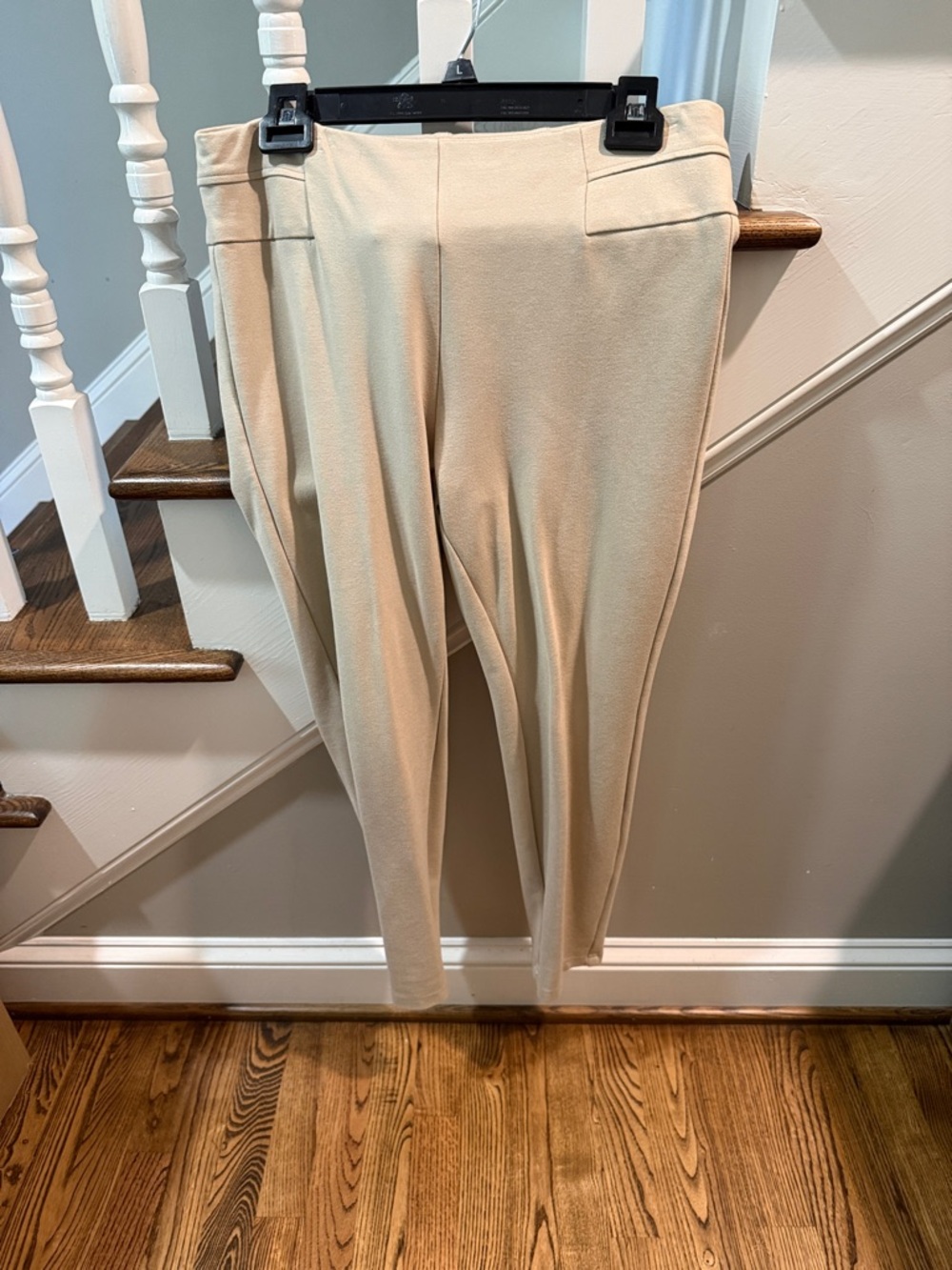 Wonderly Cream High-Waist Ponte Ankle Leggings